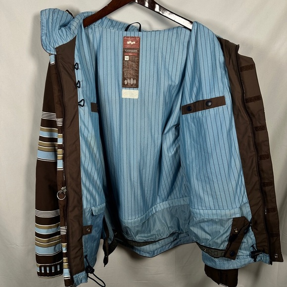 Foursquare snowboard shell jacket performance waterproof stripe Small - Picture 7 of 14